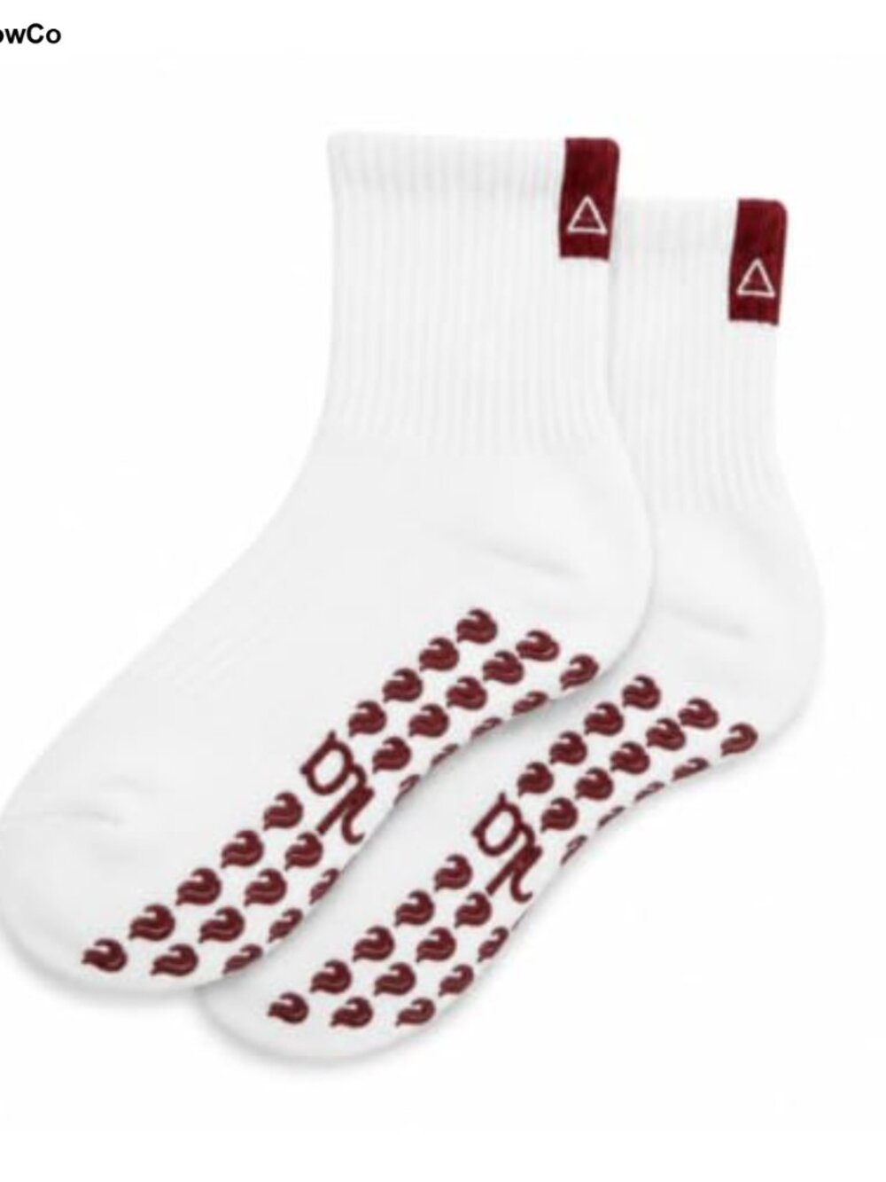 Pilates Grip Socks for Women Embroidered Non Slip Barre Yoga